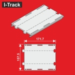 Hacker-Model HCTMC24172D - H0 - Gerade Segment, 1-gleisig für Märklin C, 157,5 x 171,7 mm (6 Stück)